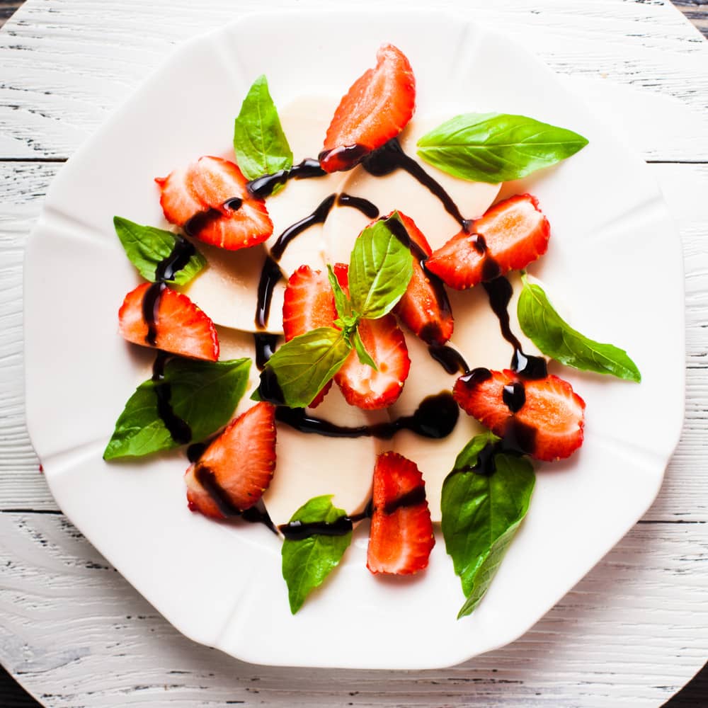 Strawberries with balsamic vinegar
