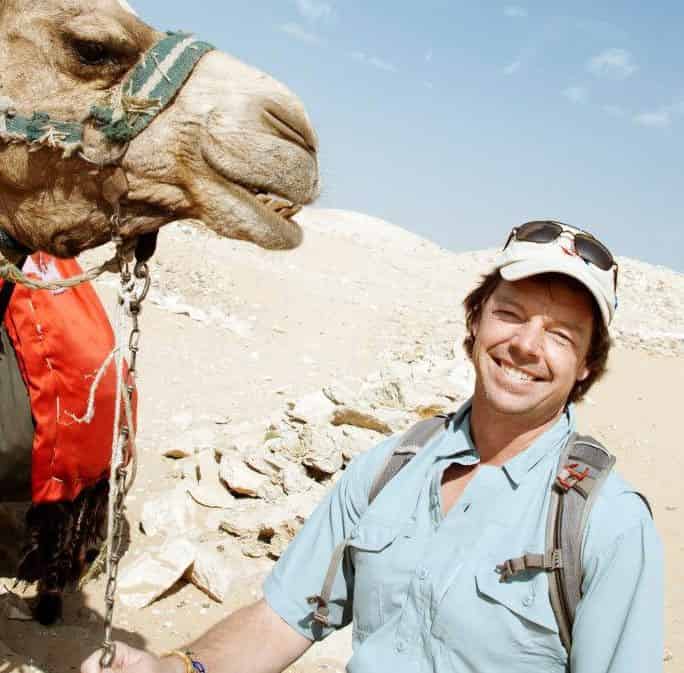 Chris Michel and a camel friend