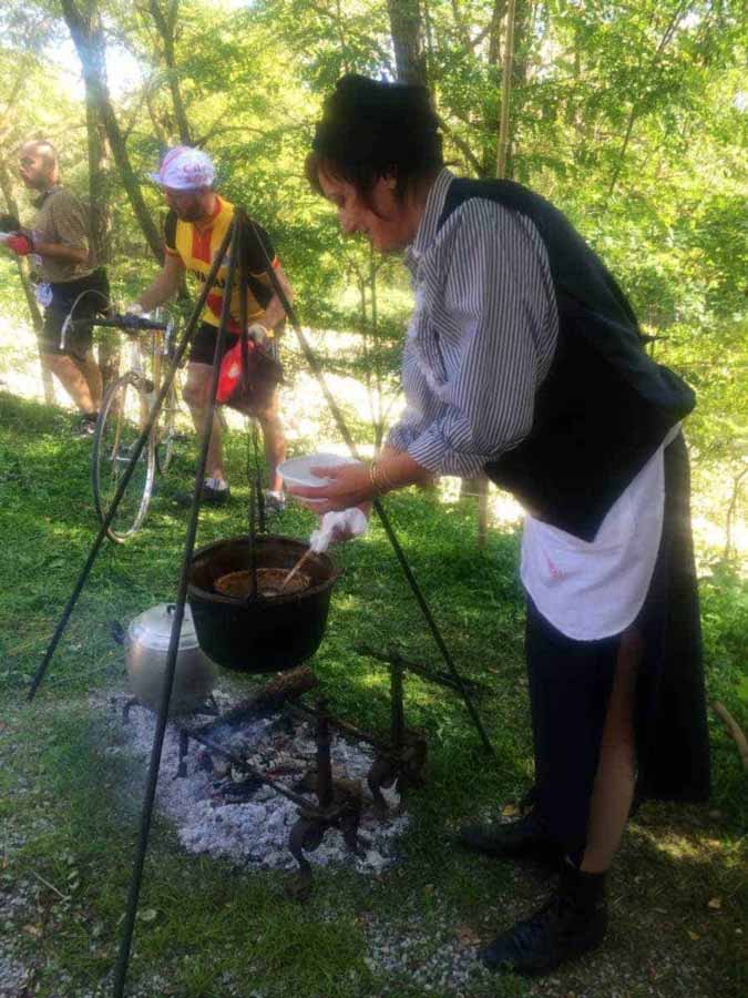 Tuscan bread stew at L'Eroica bike race 2014