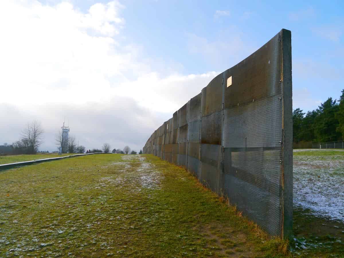 Some of the last remaining fences of the Berlin Wall