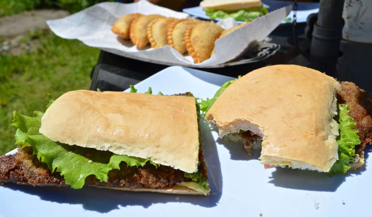 milanesa and empanadas