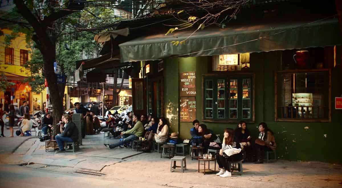 Vietnamese coffee shop exterior