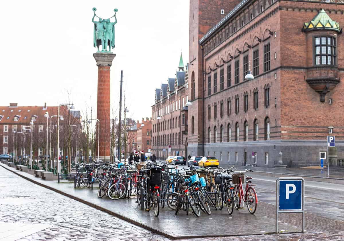 Cycling in Copenhagen, Denmark