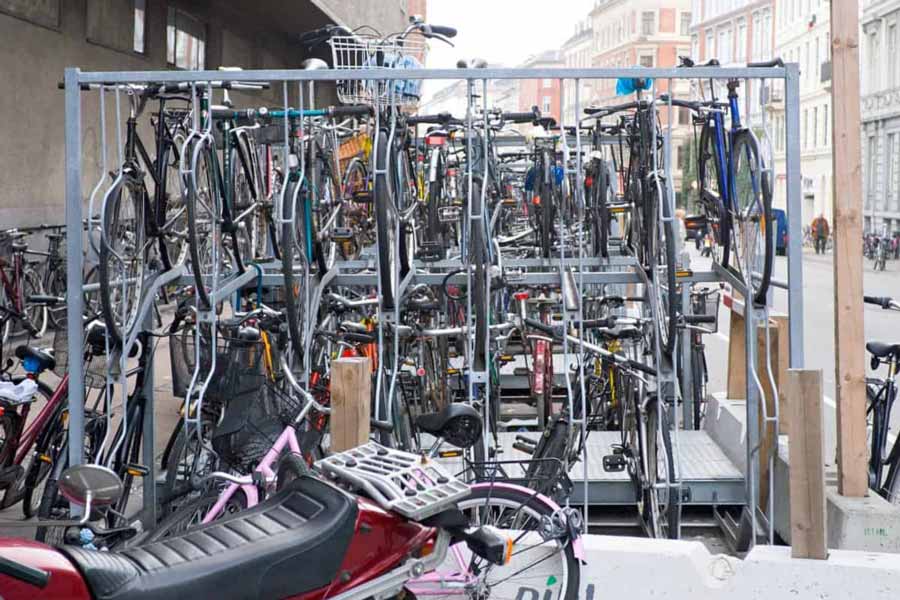 Cycling in Copenhagen, Denmark