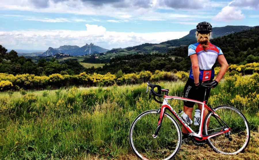 Backroads Trip Leader Kelsey Tonner on biking trip in France