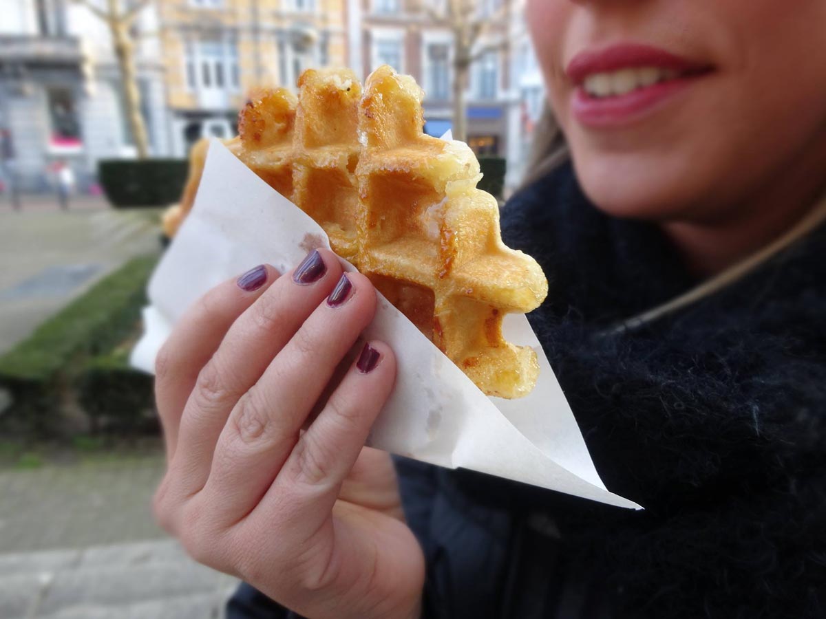Liege Waffle in Bruges Belgium