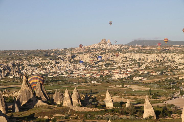 Hot air balloons over Cappadocia Turkey
