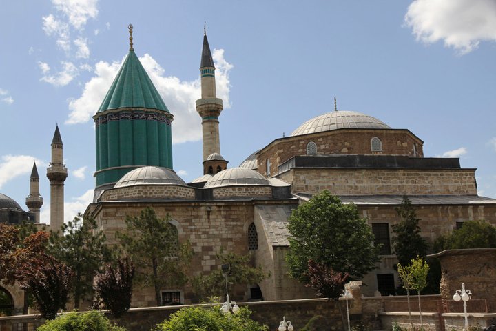 Caravanserai with whirling dervishes in Turkey