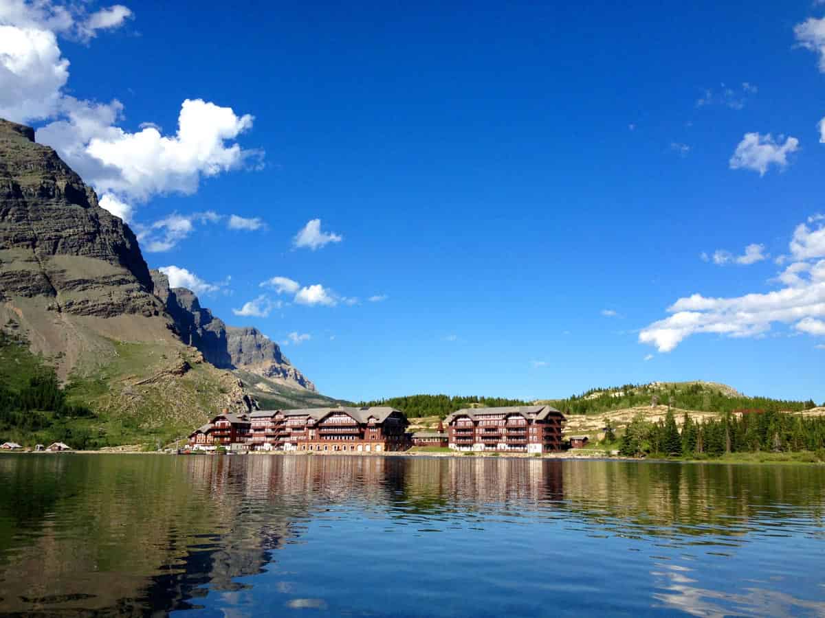 Many Glacier Hotel on Swiftcurrent Lake in Glacier National Park