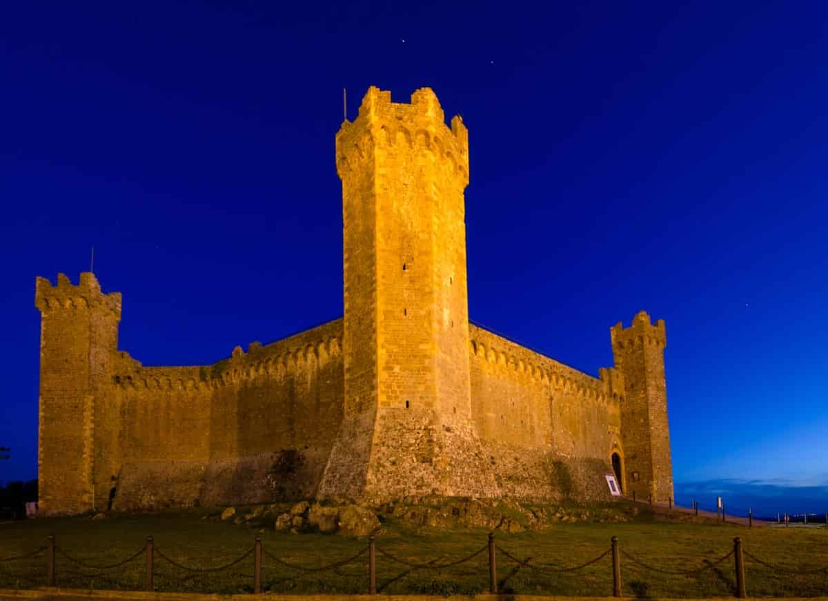 medieval castle in Montalcino, Italy