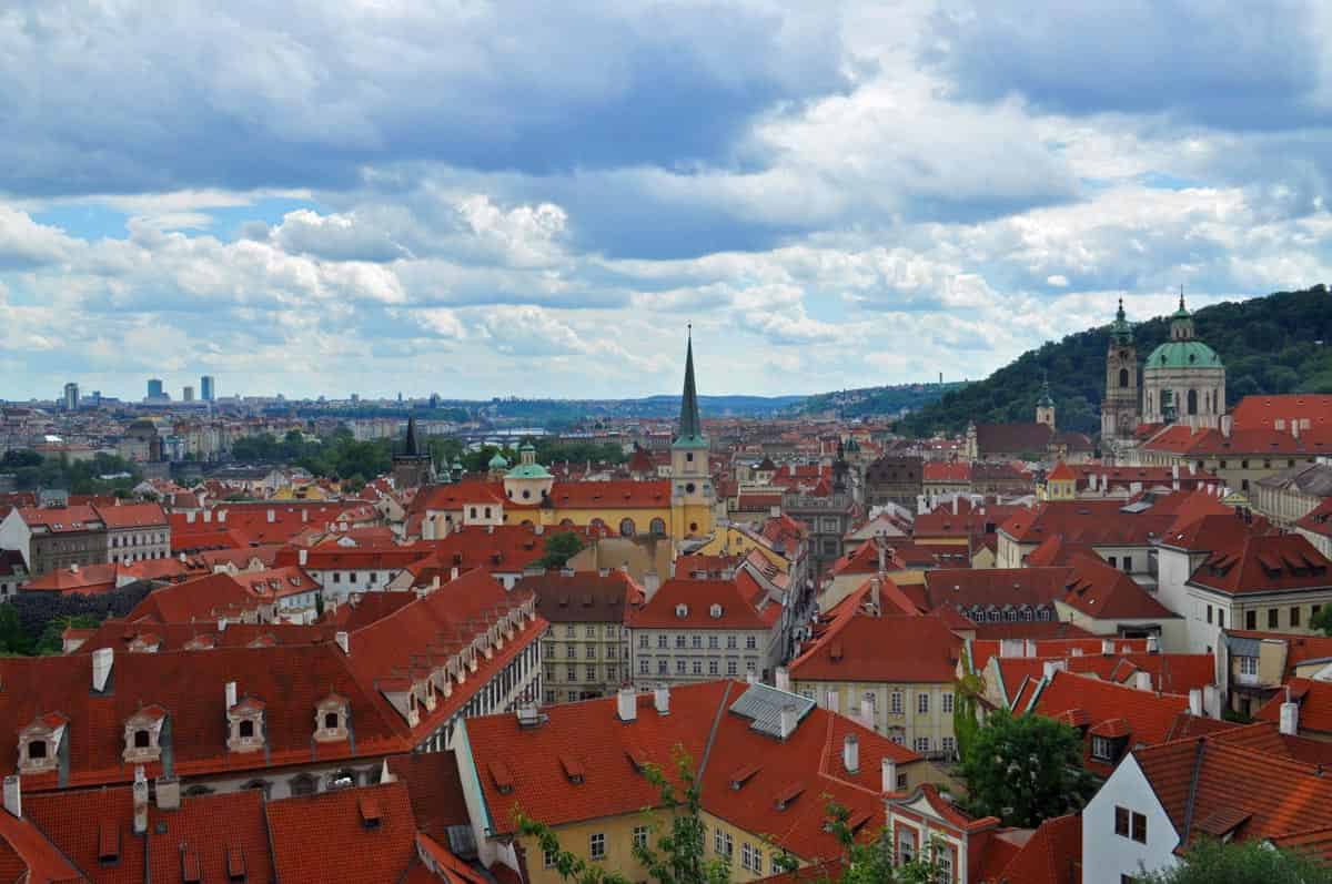Red roofs of Hradcany in Prague, Czech Republic