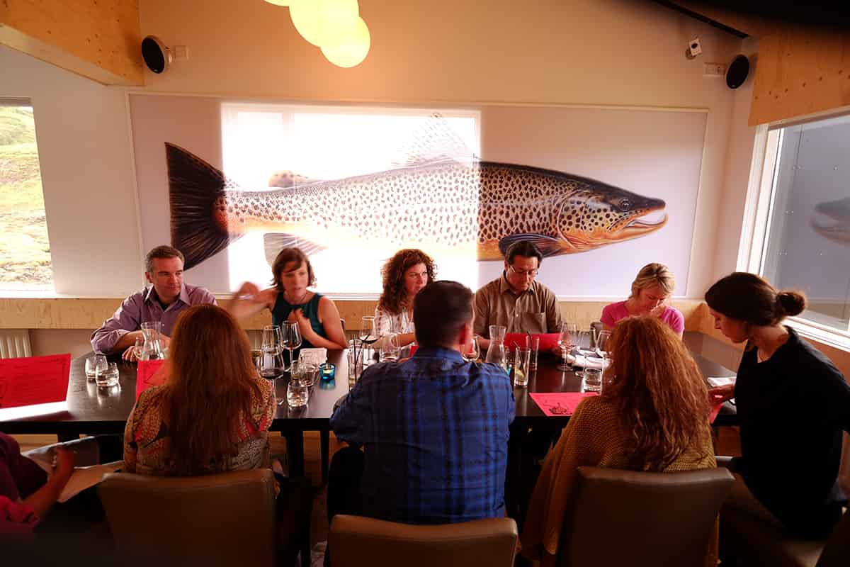 Icelandic seafood dinner on Backroads Iceland tour