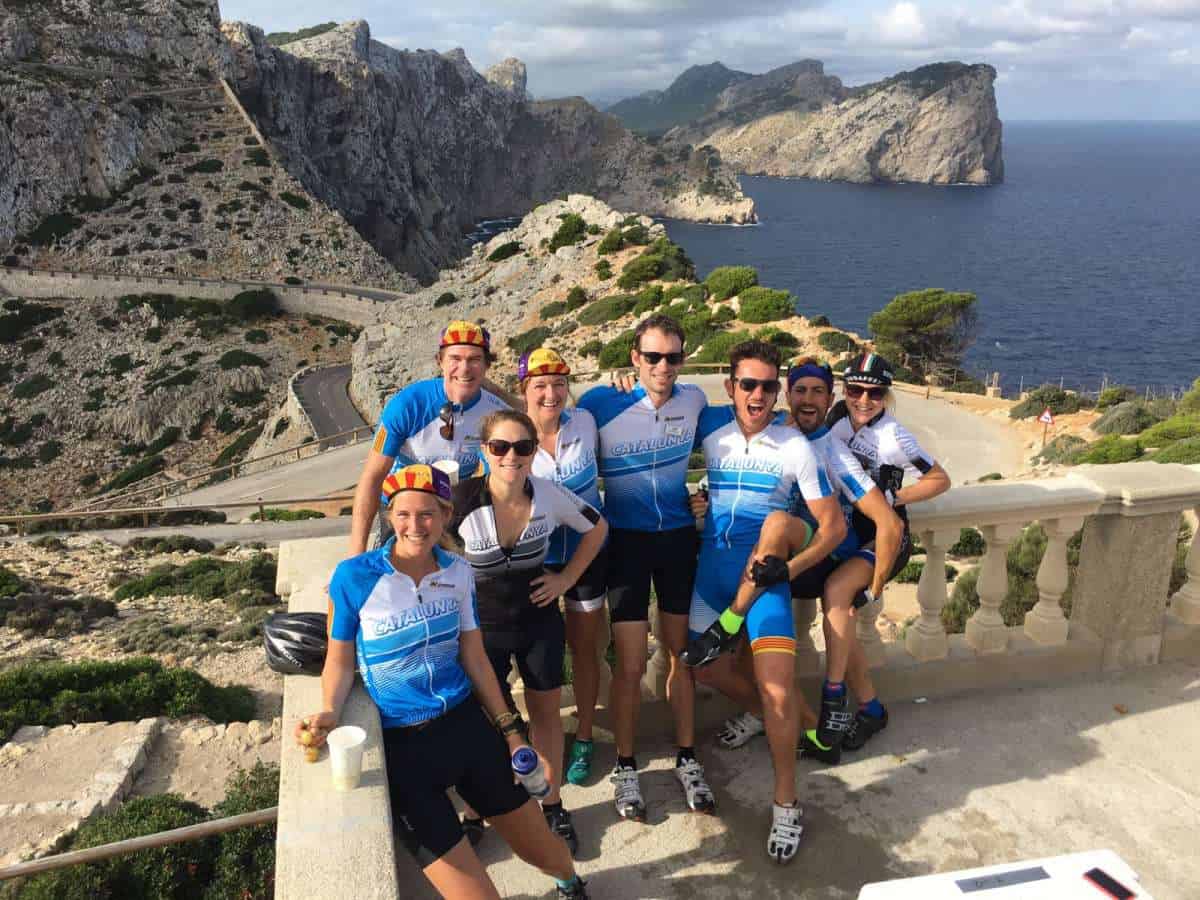Backroads trip leaders biking on Backroads Staff Ride in Mallorca