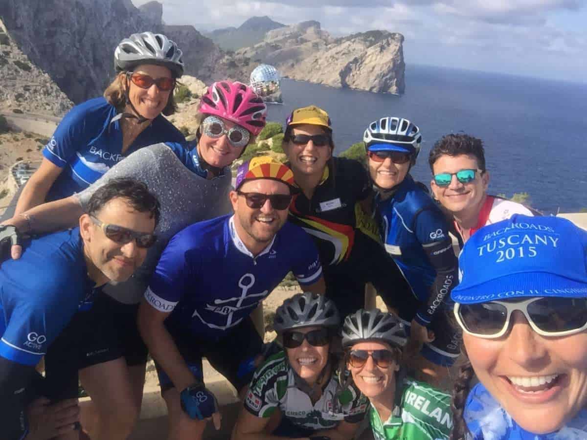 Backroads trip leaders biking on Backroads Staff Ride in Mallorca