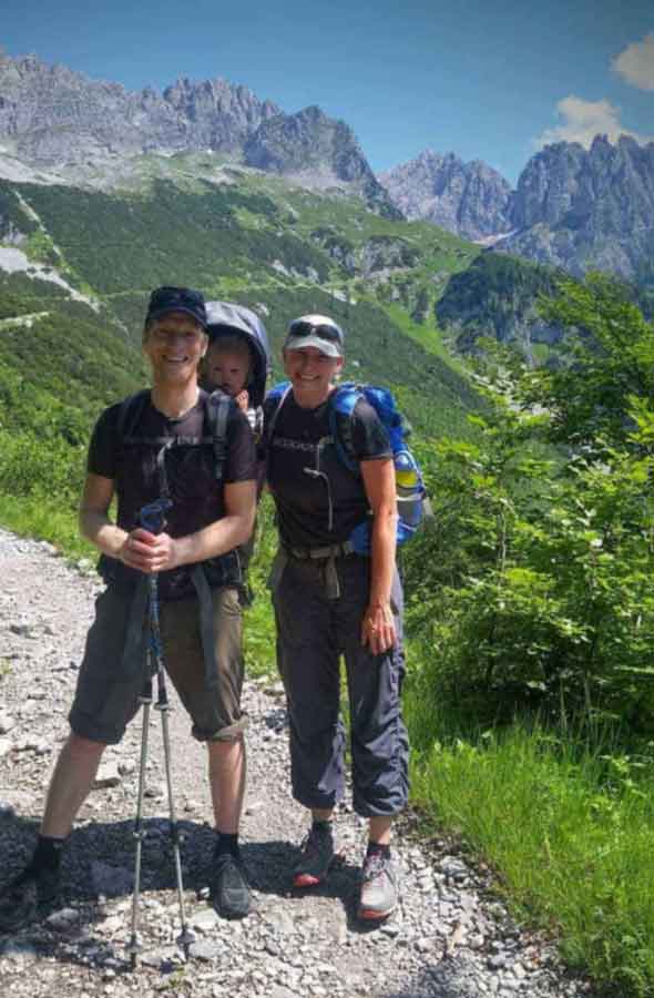 a family shot on one of Backroads hikes in the Bavarian Alps