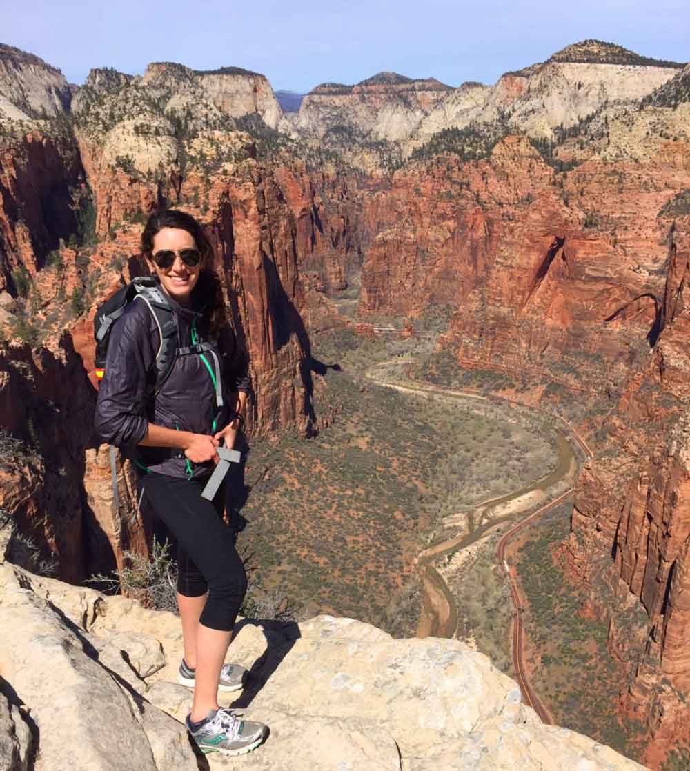Backroads leader Hannah Teitelbaum at Angel's Landing in Bryce National Park