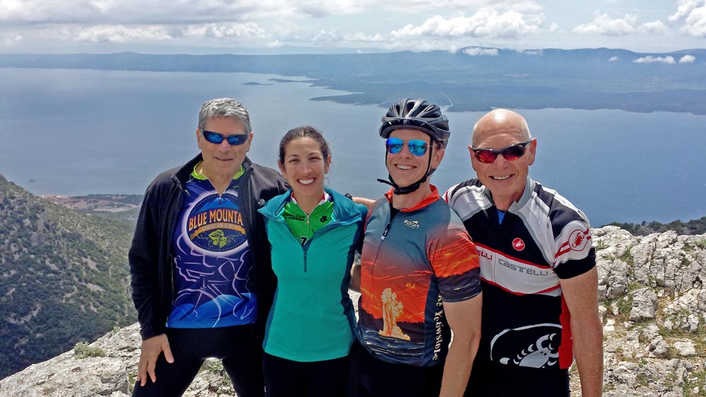 Biking in Croatia with both of our dads