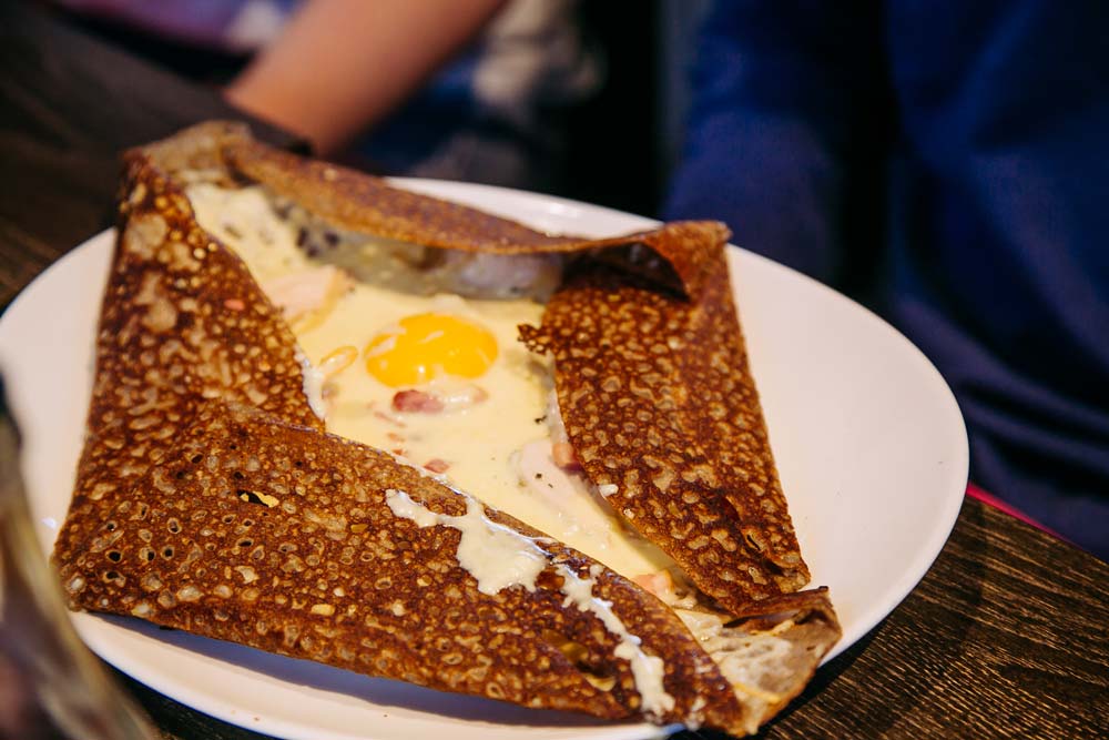 Crepe and egg