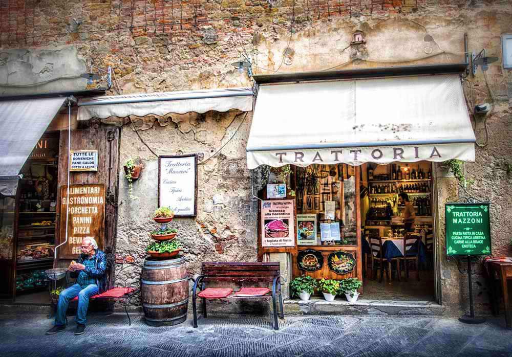 Trattoria in Italy on a Backroads biking trip