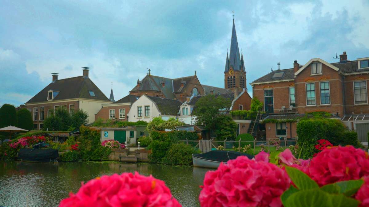 Small village next to the Rhine River