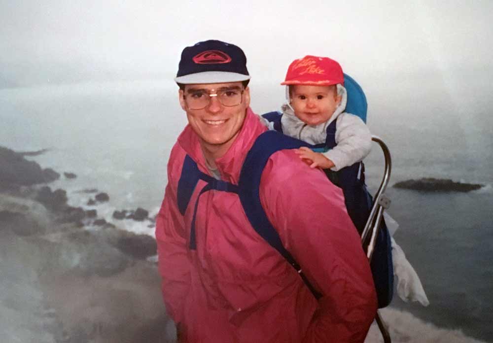 A future Backroads leader on an adventure with her Dad