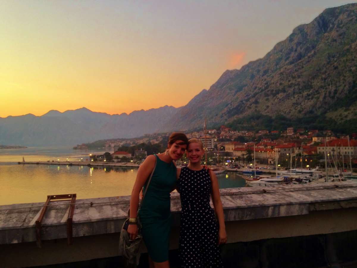 Laura and Katarina Sladoljev on the Bay of Kotor