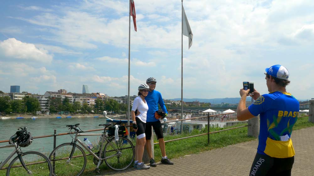 Taking a photo near the Rhine River