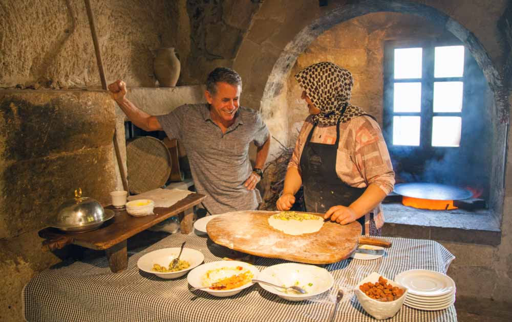 Tom HAle meets a local chef in Turkey