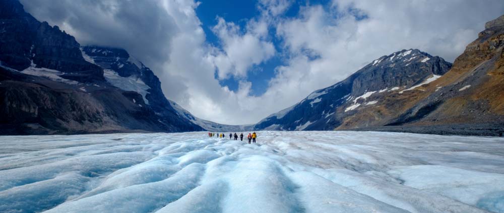 Glacier hiking in the Canadian Rockies
