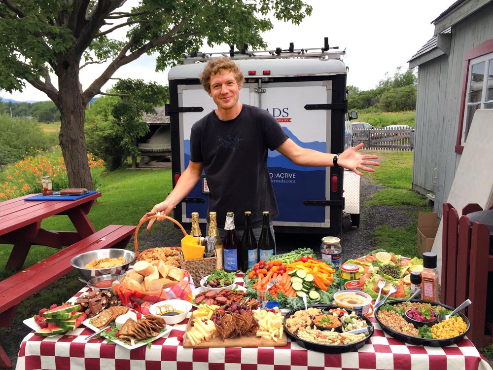 Backroads picnic in Canada