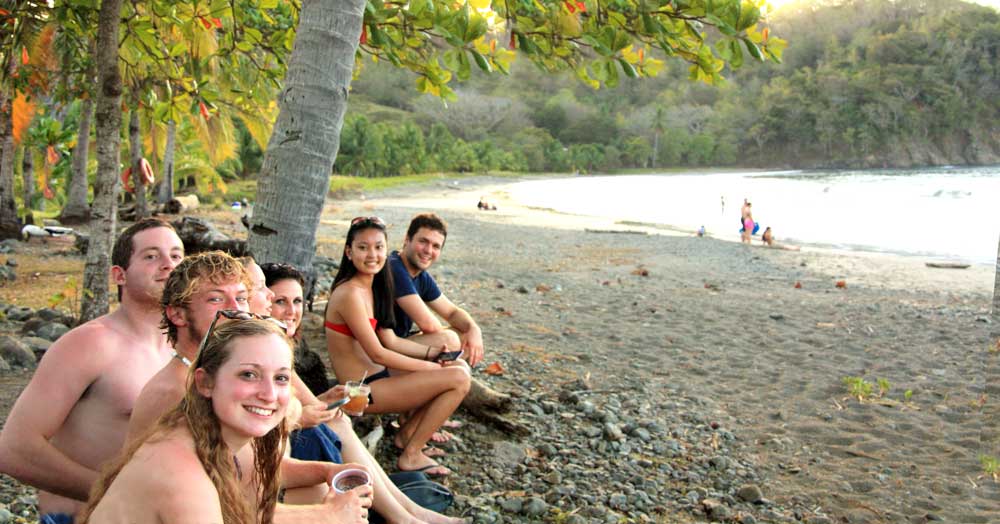 Family on Costa Rican Beach