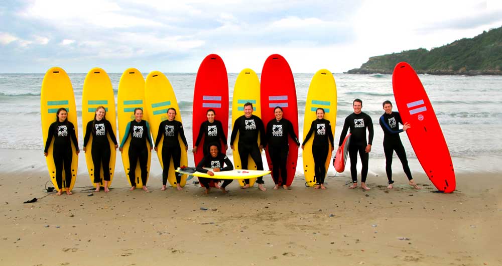 Surfing lessons in Spain