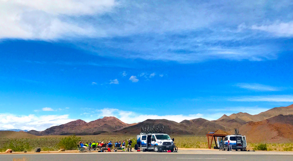 Backroads Biking Group in Death Valley, California