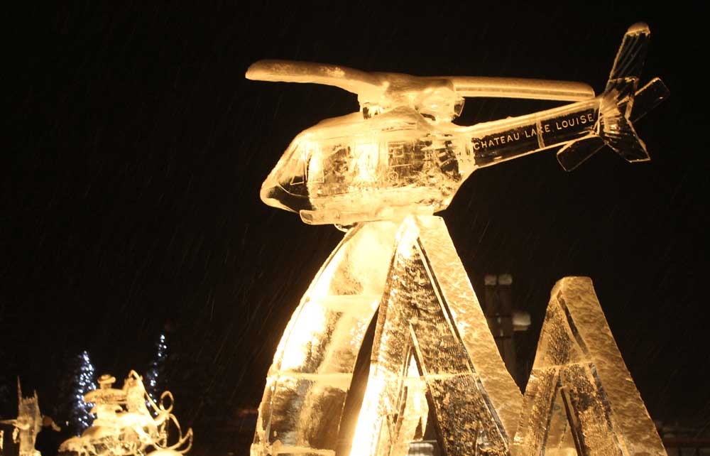 Helicopter Ice Sculpture