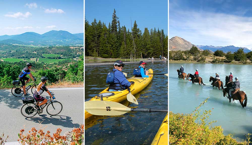 Electric Assist Bikes, Kayaking, Horseback Riding