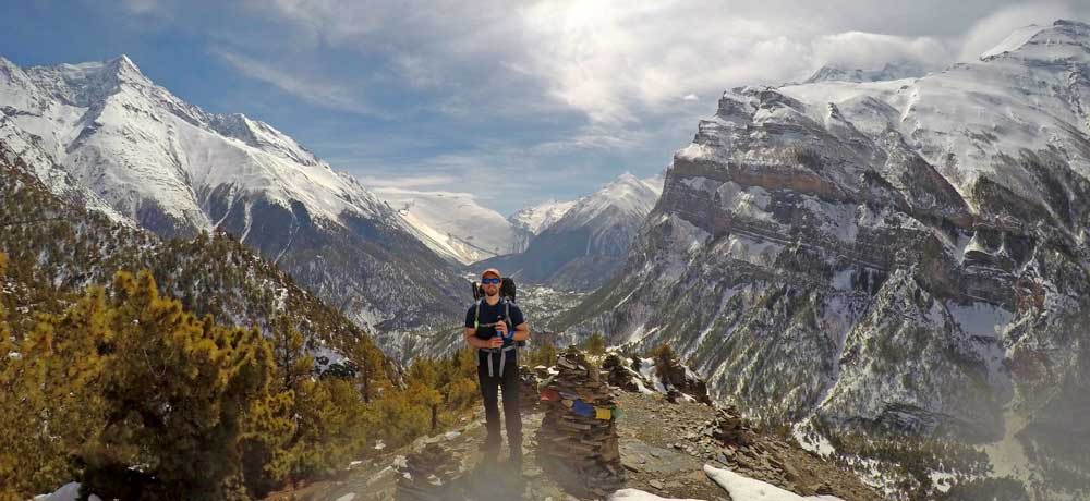 Hiking in the Mountains of Nepal
