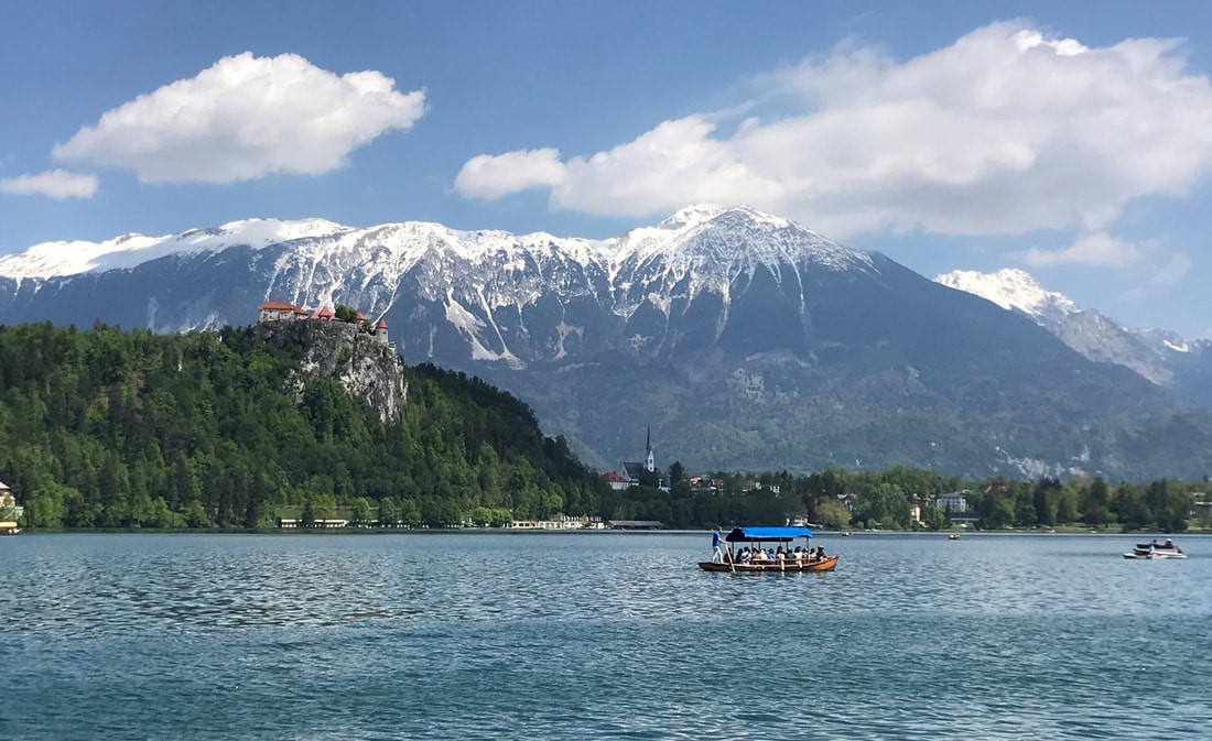 Bleg Castle and mountains north of Ljubljana