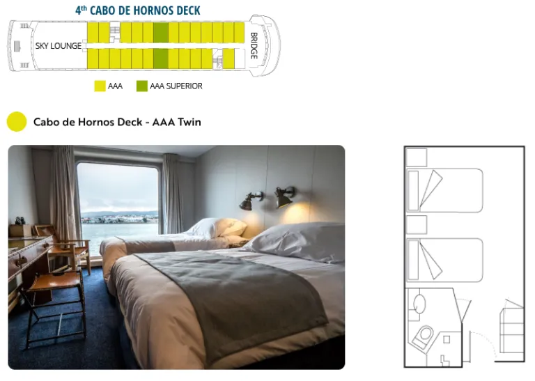 Ventus Australis - Cabo del Hornos Deck - AAA Twin