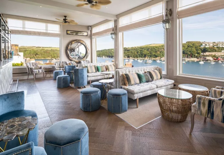 The Lounge at Fowey Harbour Hotel