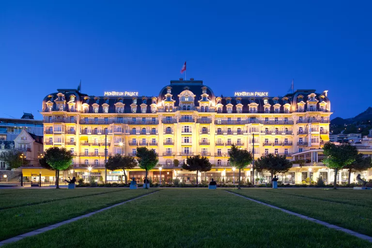 Exterior view of the Fairmont Le Montreux Palace