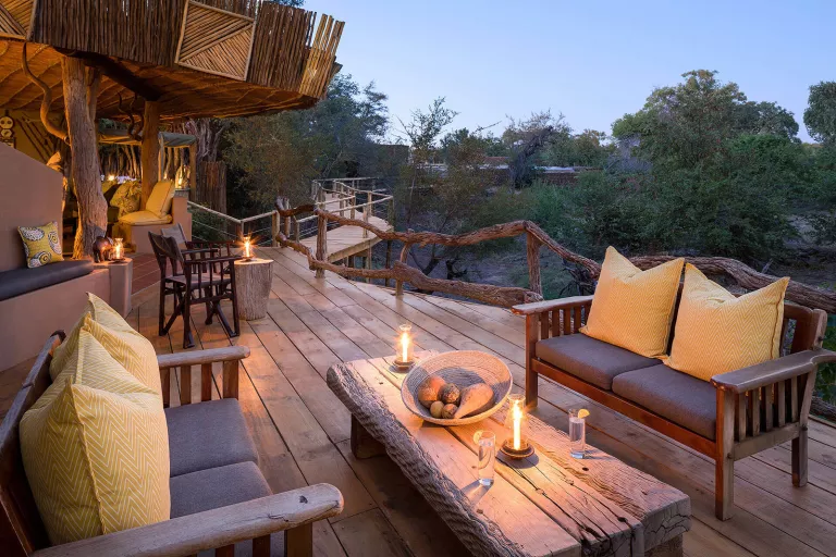 Patio at Mashatu Main Camp