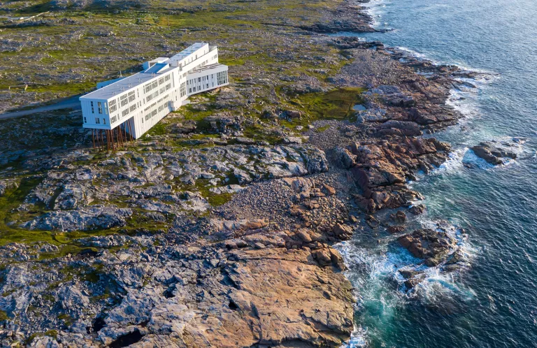 Aerial Fogo Island Inn