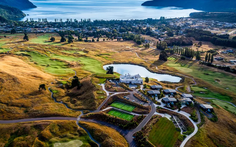 Aerial view of Kinloch Manor and property.