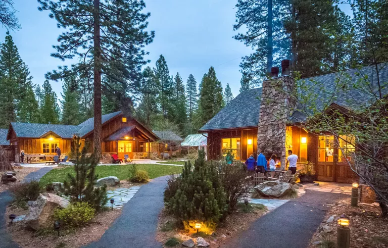 Exterior view of the Evergreen Lodge