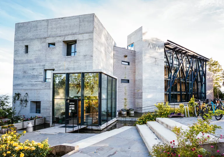 exterior of AWA hotel