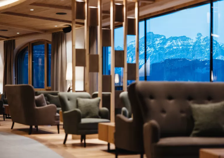 Hotel lounge with chairs