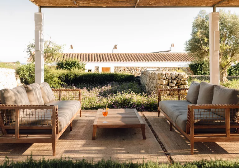 patio with two couches