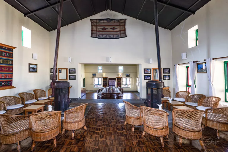 Dining room of hotel lodge