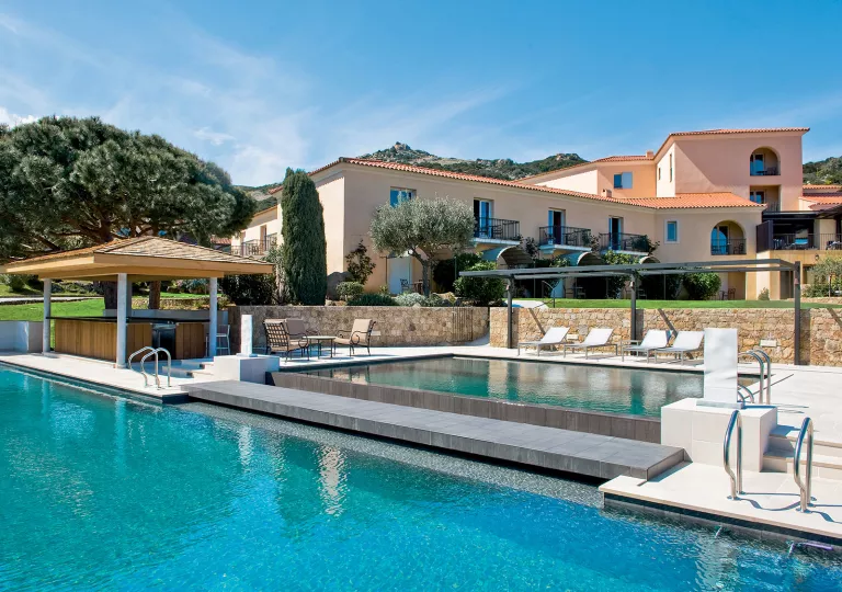 Pool outside of hotel