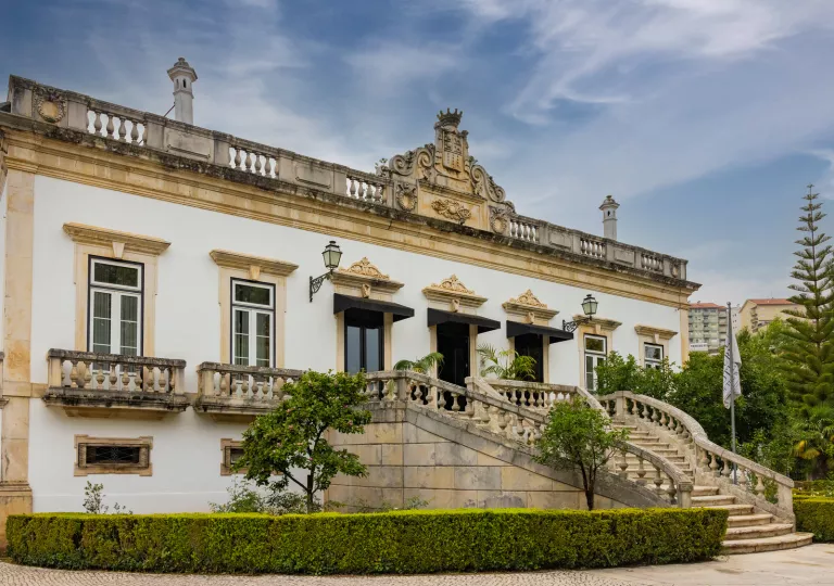 grand stone stairs leading to hotel